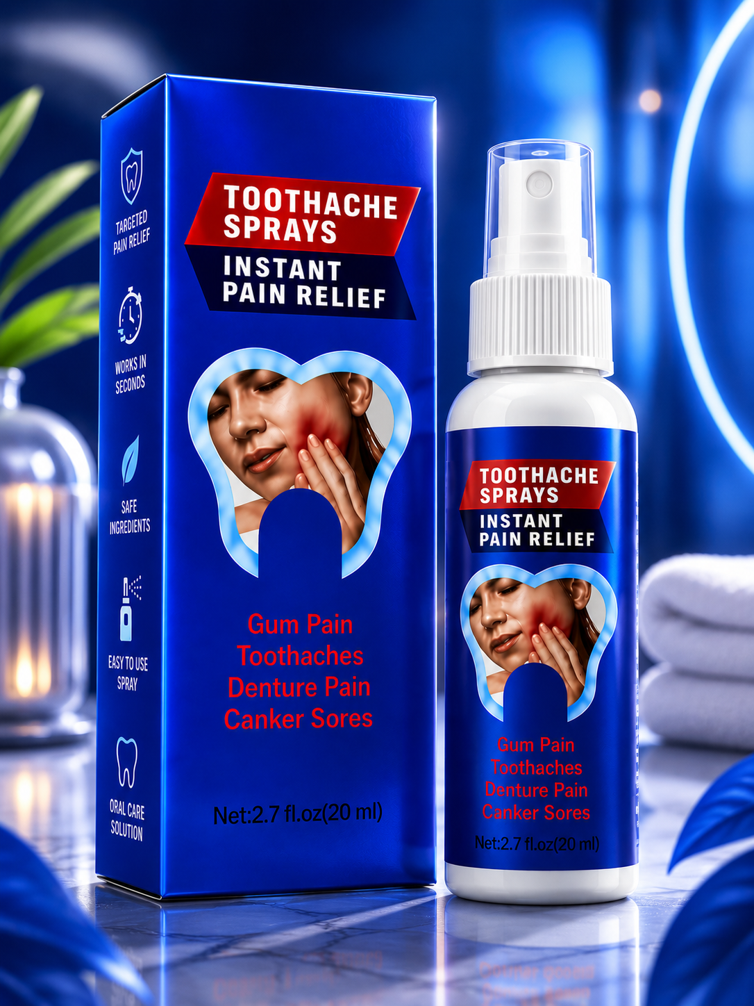 Spray para aliviar el dolor de dientes**